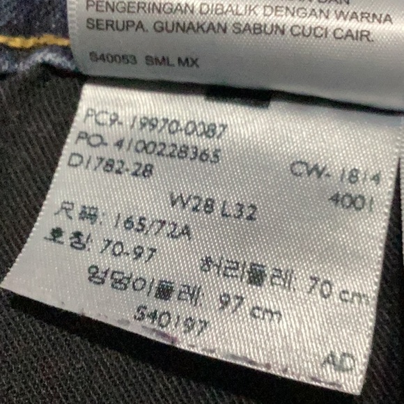 Womens Sliver label Levis Jeans dark denim rInse SKINNY W28 32L - Picture 10 of 10